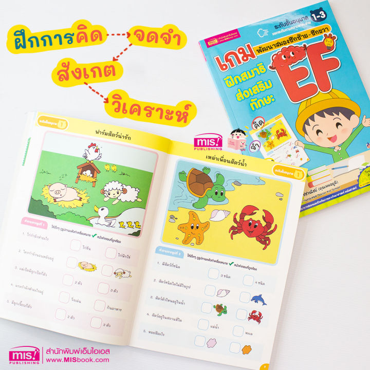 หนังสือ-เกมพัฒนาสมองซีกซ้าย-ซีกขวา-ฝึกสมาธิส่งเสริมทักษะ-ef