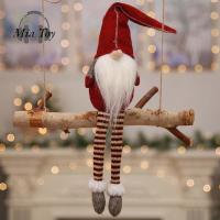 MIA Handmade Long-Legged Christmas Kids Gifts Table Ornament Gnome Doll Xmas Decor Faceless Gnome Christmas Doll Party Supplies