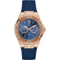 นาฬิกาผู้หญิง Guess Limelight Multifunction Blue Dial Silicone Strap Ladies Watch W1053L1