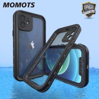♙ MOMOTS Waterproof Case for iPhone 12 Pro Max Luxury Case for iPhone 11 Pro Max Shockproof Clear Cover for iPhone 12 mini
