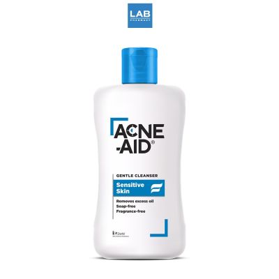 Acne-Aid Gentle Cleanser Sensitive Skin 100 ml. แอคเน่-เอด เจนเทิล เครนเซอร์ (ฟ้า) ผลิตภัณฑ์ทำความสะอาดผิวหน้าและผิวกาย สำหรับผิวแพ้ง่าย เป็นสิวง่าย 1 ขวด