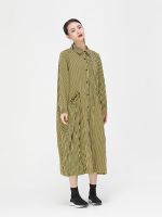 XITAO Dress Women Striped Shirt Dress