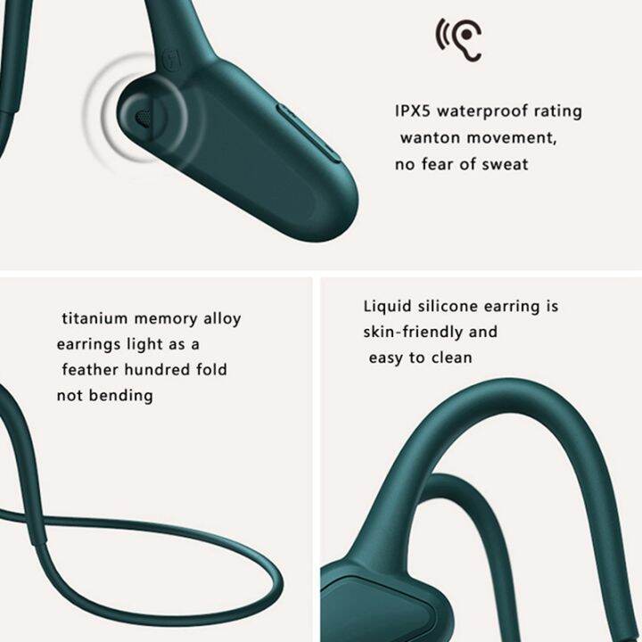 2x-loca-z2-bone-conduction-bluetooth-headset-ipx4-waterproof-wireless-bluetooth-headset-for-running-traveling-green