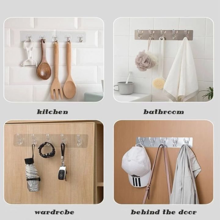 transparent-non-marking-sticking-adhesive-door-wall-hangers-hooks-silicone-storage-hanging-ba