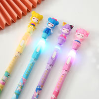 Luminous Rollerball pen magnetic rotation Roly-poly toy personality student cute creative pen cartoon 0.5mm