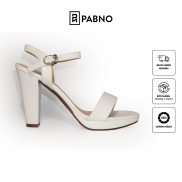 Giày sandal cao gót nữ PABNO quai ngang đúp mũi 10cm_ PN485