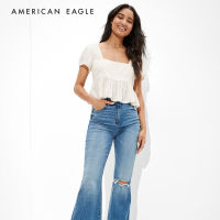 American Eagle Cropped Embroidered Babydoll Top เสื้อ ผู้หญิง เบบี้ดอล ครอป (EWSB 035-3664-041)