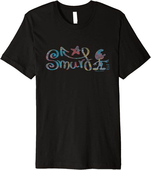 The Smurfs Smurf Silhouette Street Art Premium T-Shirt | Lazada PH