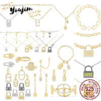 2021 Accessories August New Style Valentine LOVE Lock Necklace Earring Bangle Ring Jewelry Set Gift 925 Silver Handmade MONACO