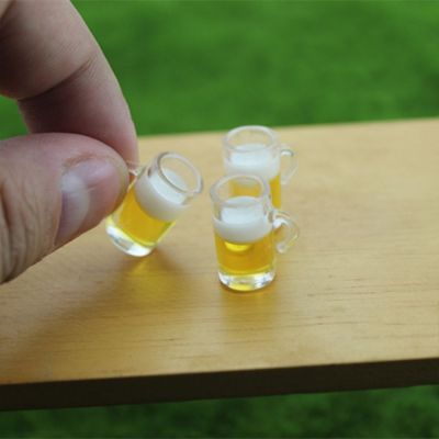 YJF0079โมเดลบ้านขนาดแก้วสนุกครัวบ้านตุ๊กตาของเล่นโมเดลถ้วยเบียร์1:12 Miniature Mini