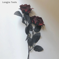 Longjia Tools โกธิคสีดำกุหลาบประดิษฐ์ดอกไม้จำลองดอกไม้วาเลนไทน์กุหลาบดอกไม้