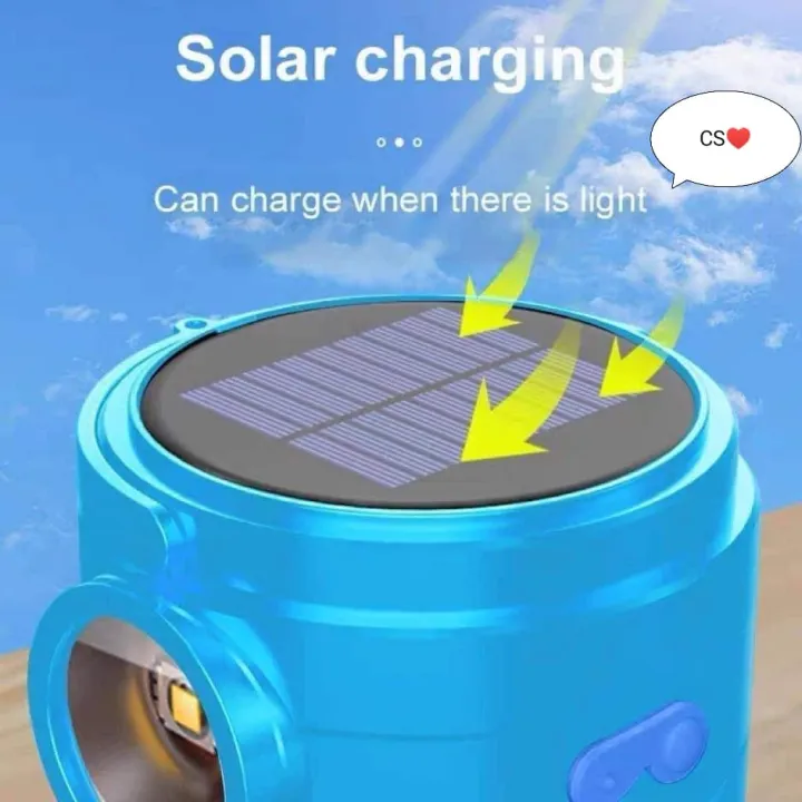 Portable Lanterbs USB/solar charging Light with flashlight | Lazada PH