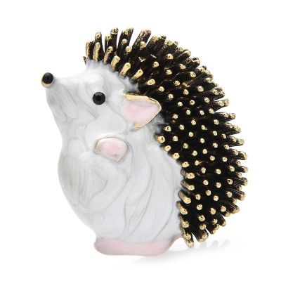 【CW】 Wuli amp;baby Enamel Big Hedgehog Brooches 3-color Walking Pets Casaul Brooch Pin Gifts