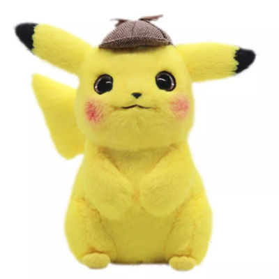 LIAND สำหรับเด็กตุ๊กตาอะนิเมะคริสต์มาส28Cm ของเล่นตุ๊กตาโปเกมอนตุ๊กตาของเล่นน่ารักของเล่นตุ๊กตาปิ๊กกาจูนักสืบ Pikachu
