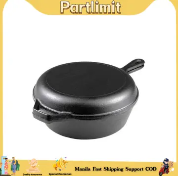 2-PC. Pre-seasoned Cast Iron Combo Cooker