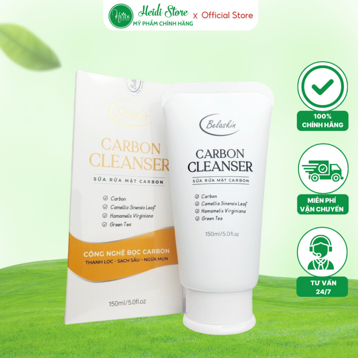 Sữa Rửa Mặt Các Bon Cleanser Belaskin Dạng Tuýp 150ml Làm Sạch Sâu