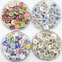 New 15mm Round Button with Multiple Monograms Mixed Color Pattern Buttons Love Scrapbook Wedding Decoration Sewing Accessories Haberdashery