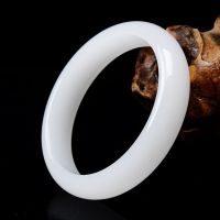 ？》：“： Chinese Natural Genuine White Jade Bracelet Hand-Carved Bangle Fashion Charm Jewellery Accessories Amulet Men Women Lucky Gifts