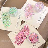 1 ~ 10PCS Nail Art Sequins กล่องเดียวสีวัสดุคุณภาพสูงติดทนนาน Fit ปลอดสารพิษและปลอดภัยเล็บ Glitter