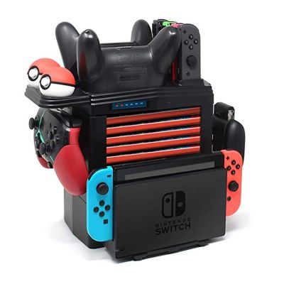 Nintendoswitch Multifunctional Charging Dock Storage Stand for Nintendo Switch Console Joy-Con Pro Controller Game Accessories