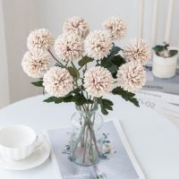 【hot】❃  5Pcs Artificial Flowers Silk Chrysanthemum Bouquet Wedding Manual Arrangement Accessories Fake