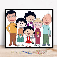 ที่มีกรอบเด็ก 30*40 เซนติเมตร Chibi Maruko-Chan การ์ตูนสัตว์ภาพวาดตกแต่งเด็ก DIY การ์ตูนสัตว์ DIY ภาพวาดดิจิตอลโดยตัวเลขชุดวาดสีโดยตัวเลขของขวัญที่ไม่ซ้ำสำหรับบ้านผนังศิลปะรูปภาพ