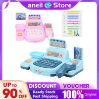 Cash Register For Kids Cashier Counting Calculator Toy Set Interactive House Play Learning Money Toys with Play Money for Boys Girls above 3 Years Old ingenious