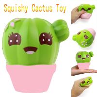 FUN Cactus Cream Scented Slow Rising Squeeze Strap Kids Toy Slow Rising Stress Reliever Squishy Toys Set