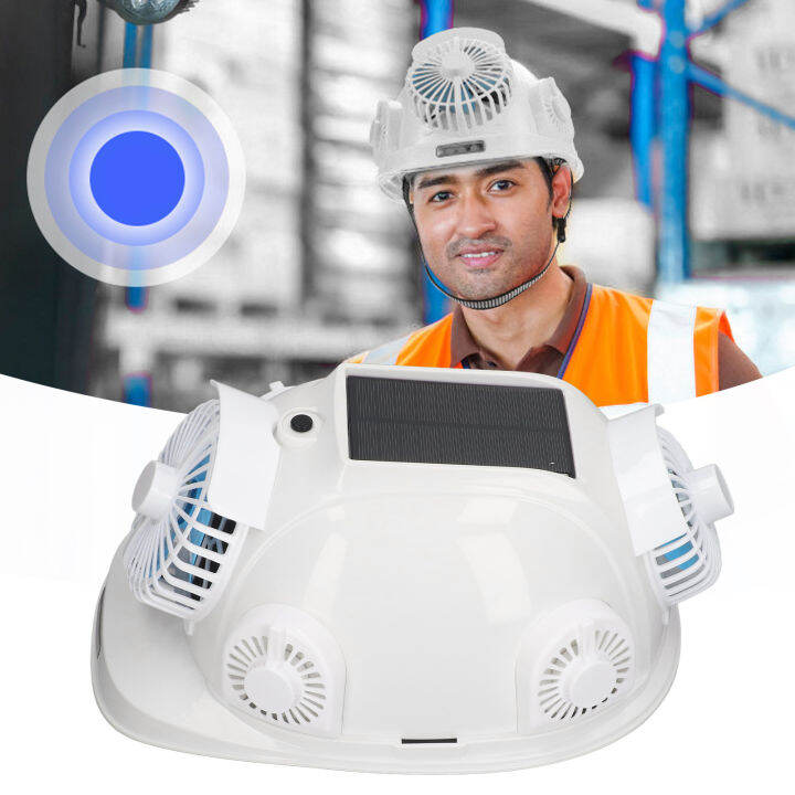 Construction Hard Hat Bluetooth US Plug 100‑240V Solar Safety Helmet