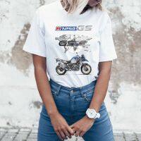 GS Adventure Style Classic Motorcycle R 1250 GS Print T-Shirt Summer Women Short Sleeve White Casual Tops Cool Girl Rider Tees