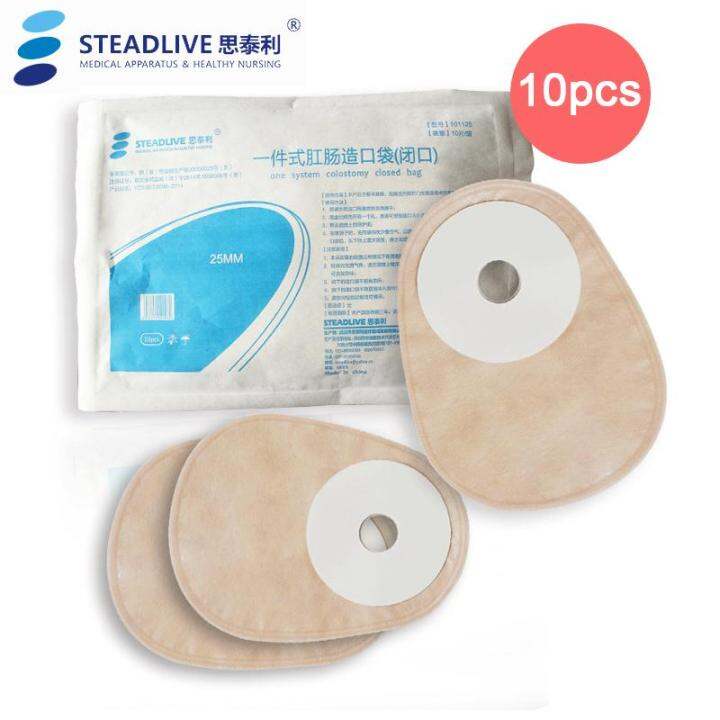 10pcs Disposable Colostomy Bag High Quality Ostomy Pocket Onepiece Closed Stool Bag Care Stoma