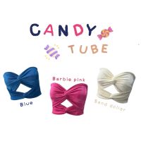 candy tubeเสื้อเกาะอก บิดบนล่างสุดชิค