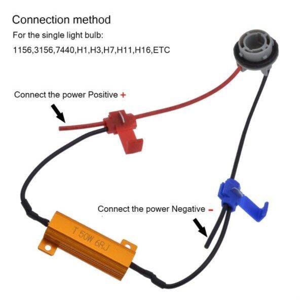 สินค้าขายดี-สินค้าพร้อมส่ง-2-ตัว-แพ๊ค-led-resistor-50w-6ohm-ใช้ป้องกันไฟเลี้ยวกระพริบเร็ว-หรือแก้สัญญาณไฟ-abs-โชว์สำหรับไฟท้ายแต่ง-ราคาถูก-อะไหล่แต่งมอเตอร์ไซค์-อุปกรณ์แต่งรถมอเตอร์ไซค์-อะไหล่รถมอไซค์