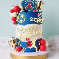 【CW】㍿✤  1set Gold Happy Birthday Kids Football Toppers Baby Shower Dessert Decoration