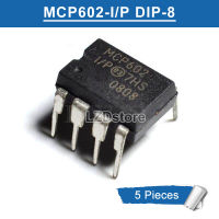 5ชิ้น MCP602-I/P DIP8 MCP602จุ่ม MCP 602 DIP-8 2.7V ถึง5.5V ชิปแอมป์ Op CMOS ตัวเดียวของแท้ใหม่