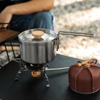 Outdoor camping 304 stainless steel cooking pot multi-functional kettle soup picnic dual-use detachable Outdoor camping