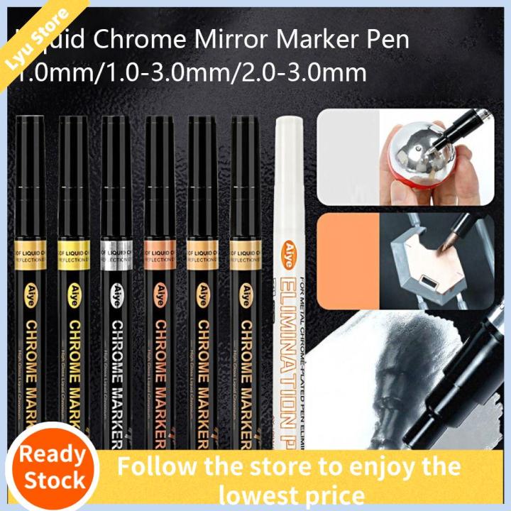 2pcs Black Acrylic Marker Pens Packed In Opp Bags, Waterproof, Non