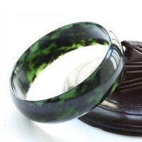 Genuine Natural Black Green Jade Bangle Bracelet Fashion Charm Jewellery Accessories Hand-Carved Amulet Gifts for Women Men