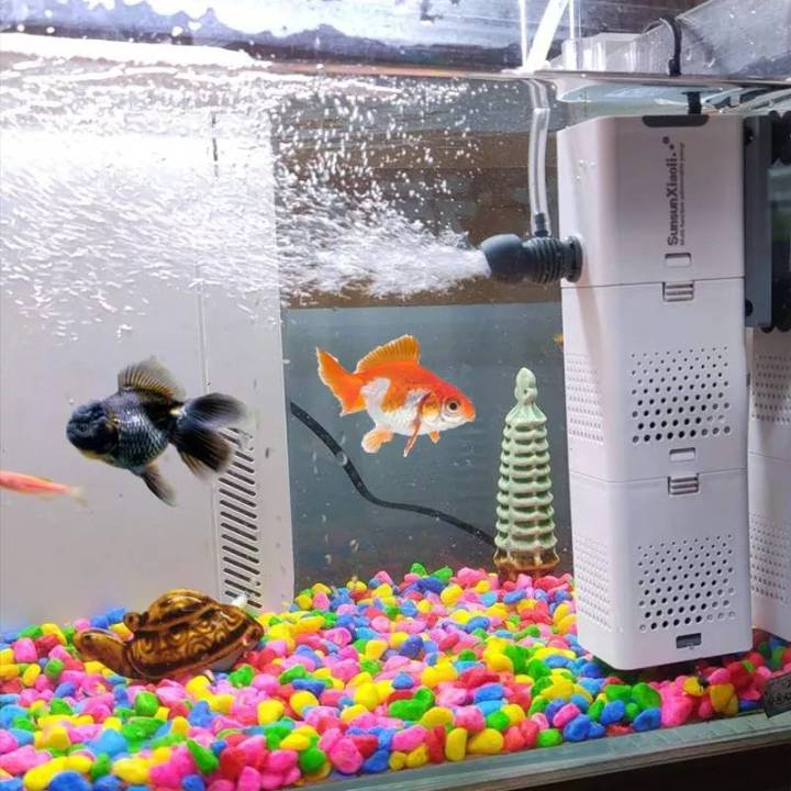 ปั๊มน้ำ-ปั๊มแขวนตู้ปลา-ปั๊มออกซิเจนตู้ปลา-ปั๊มออกซิเจนปลา-กรองแขวนตู้ปลา-sunsun-4-in-1-multi-function-aquarium-filter-ภายในฟองน้ำกรองกรองเศษ