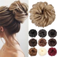 Synthetic Hair Bun Wig Donut Wavy Elastic Rubber Scrunchie Pieces Ladies Ponytail Extension Curly Wrap