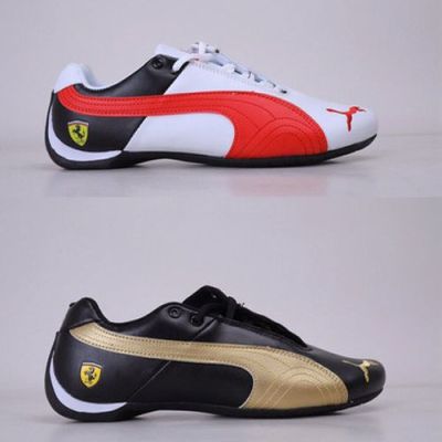 [HOT] Original✅ PM* Autumn and Winter Genuine Leather Mens Casual Running Shoes Leather Shoes Ferari- Racing shoes Soft Bottom Driving shoes Trendy [Free Shipping]