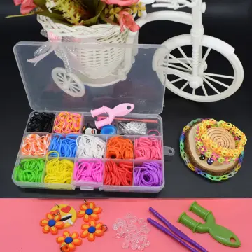 Handmade Personalized 600PCS/Box Rubber Loom Bands Girl Gift For Children ,  Elastic Band For Weaving Lacing Bracelet , Christmas Gifts.