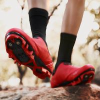 ผู้ชายและผู้หญิงจักรยานเสือภูเขารองเท้าขี่จักรยานระบายอากาศ MTB Cleats Shoes