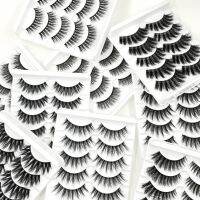 5 Pairs Thick style and Comfortable Natural Looking Reusable Cruelty Free Volume 3D fluffy Faux MInk lashes Silk lashes