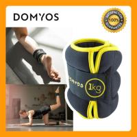 ??สนับถ่วงข้อมือและข้อเท้า DOMYOS แบบปรับขนาดได้สำหรับกระชับกล้ามเนื้อแพ็ค น้ำหนัก 1 กก.??