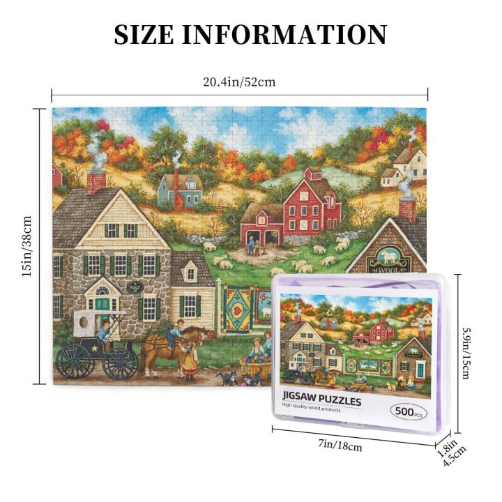 hometown-gallery-great-balls-of-yarn-wooden-jigsaw-puzzle-500-pieces-educational-toy-painting-art-decor-decompression-toys-500pcs