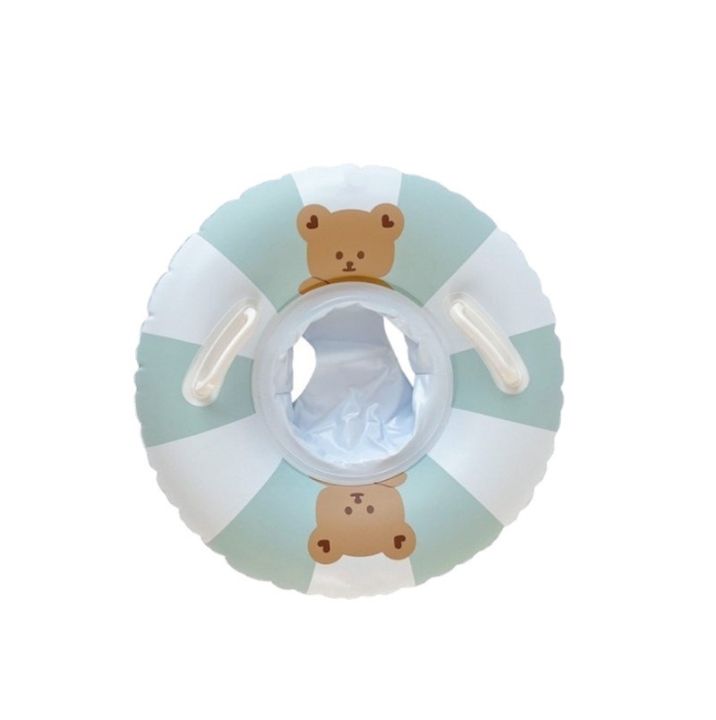 cartoon-bear-double-handle-safety-baby-seat-float-swim-ring-inflatable-infant-swimming-pool-rings-water-toy-swim-circle-kids
