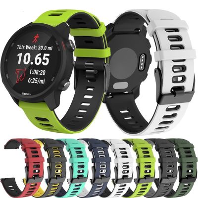 lipika 22mm 20mm Silicone Strap for Samsung Galaxy Watch 6/5/4/Huawei Watch GT2/Active2 Two-tone Replacement Strap for Amazfit GTR 47mm