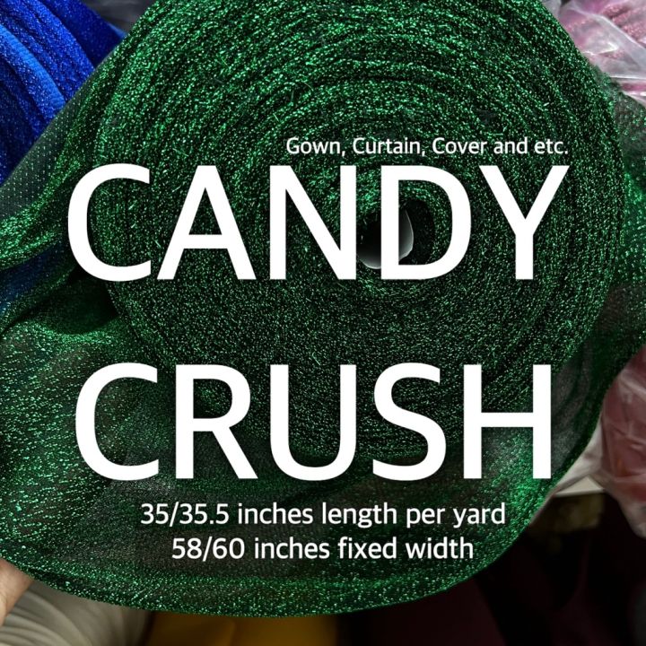 PREMIUM CANDY CRUSH FABRIC CLOTH PER YARD 35/35.4 INCHES AND 58/60 ...