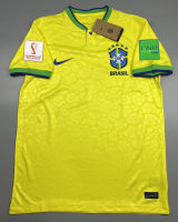 เสื้อบอล แฟนบอล ทีมชาติ บราซิล เหย้า บอลโลก 2022  Brazil Home อาร์ม ฟุตบอลโลก World Cup 2022